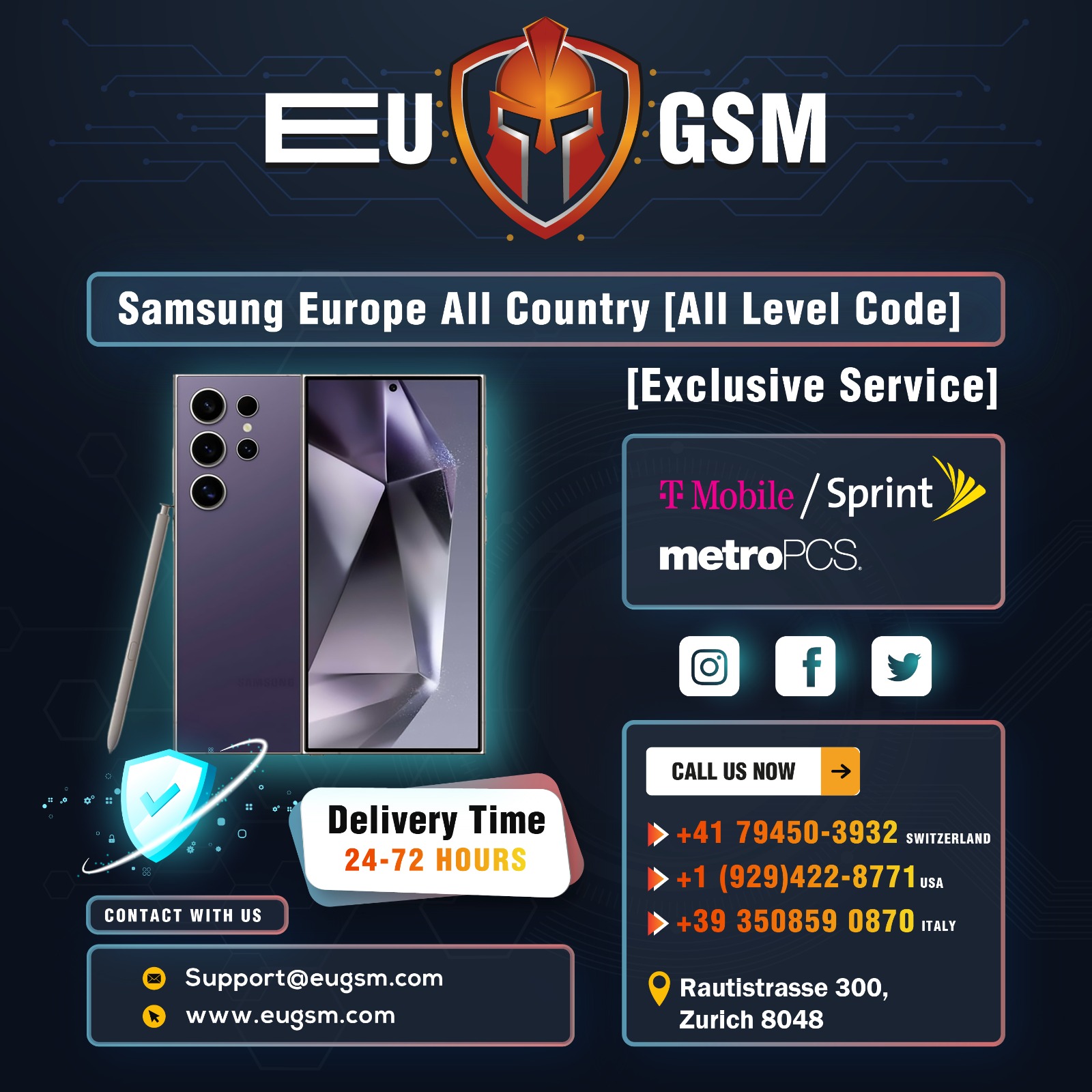 Samsung Europe Unlock Code (All Models) [Premium Service]